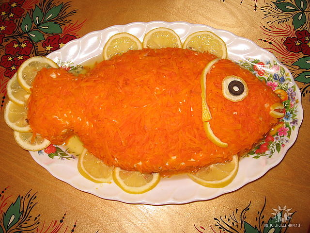 Салат Золотая рыбка